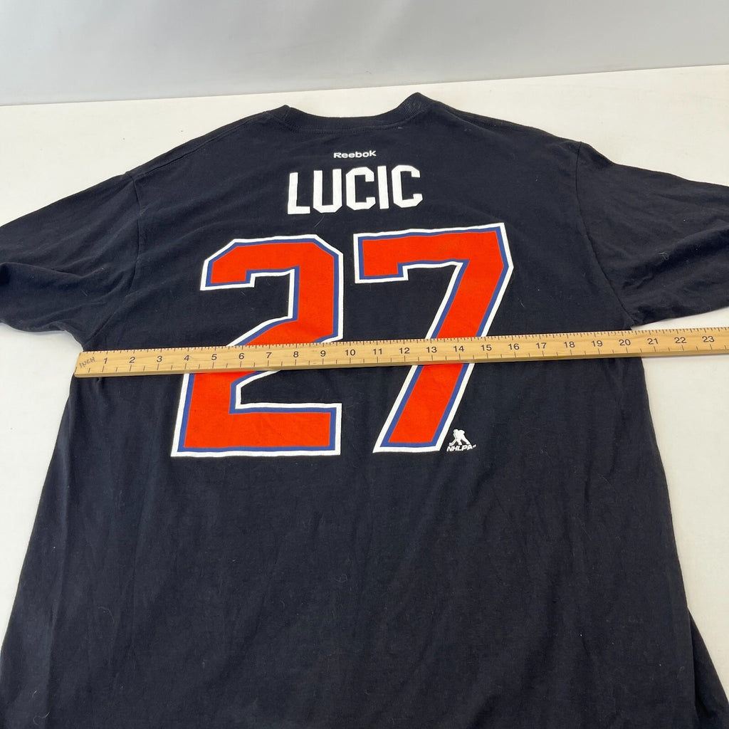 Edmonton Oilers Reebok NHL Team Logo T Shirt in Black size L - Lucic #27