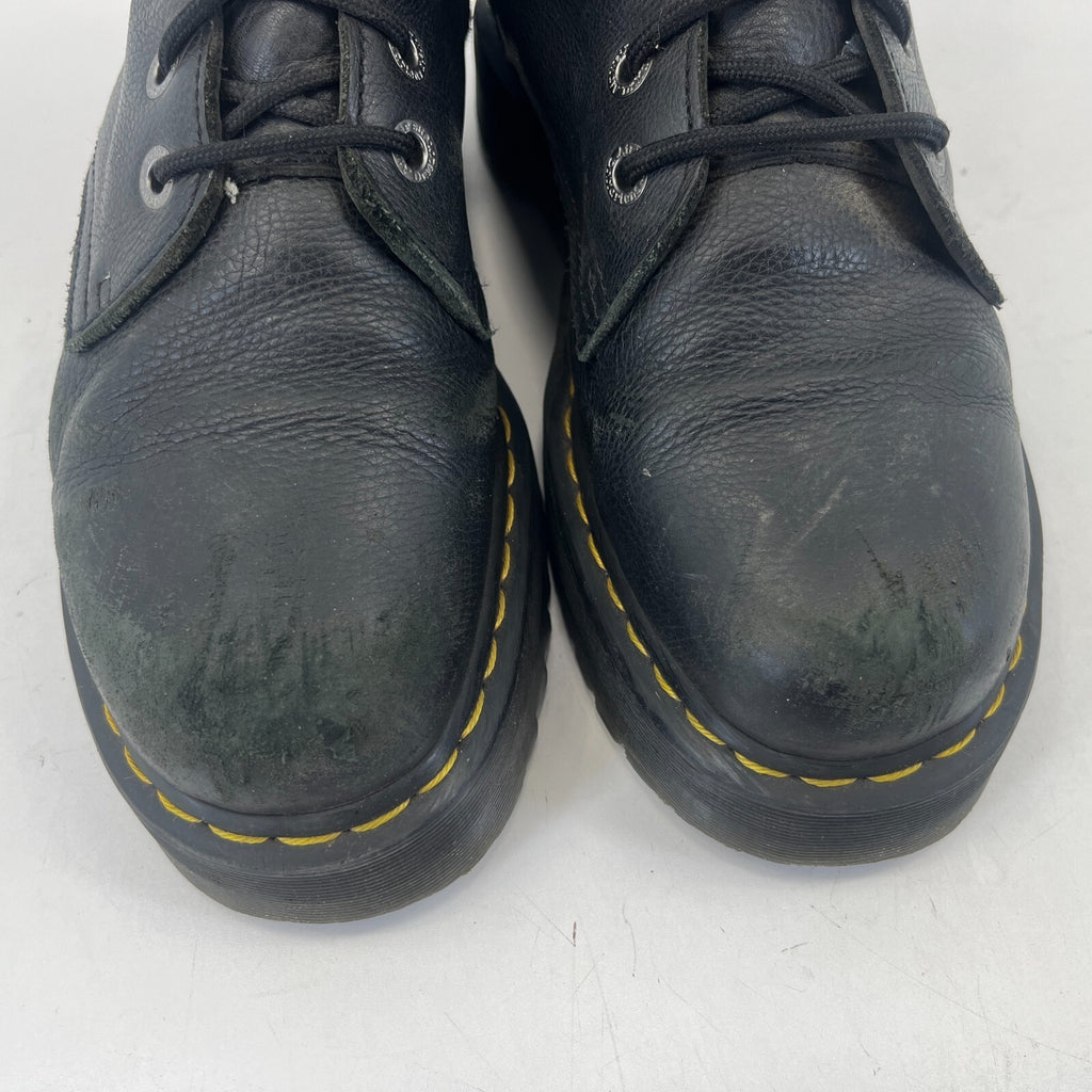 Dr. Martens Jadon III Boots Soft Black Leather Chunky Quad Platform UK 9 EU 43