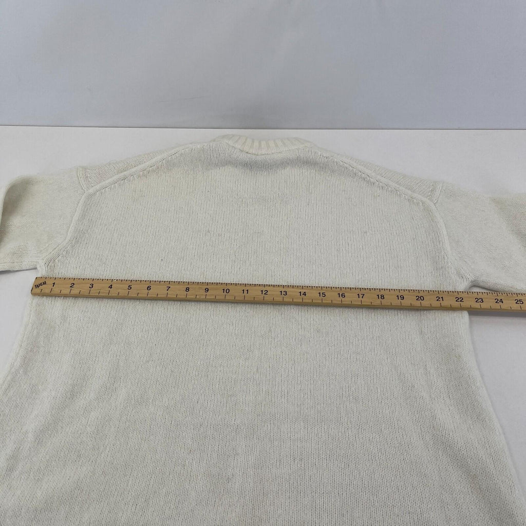 Sweaty Betty Alpine Wool Crew Neck Jumper Sweater in Lily White size S Alpaca