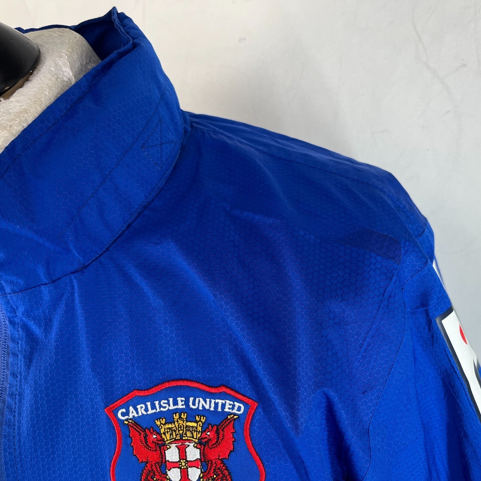 Carlisle United Fila Training Jacket Windbreaker Embroidered Blue size M