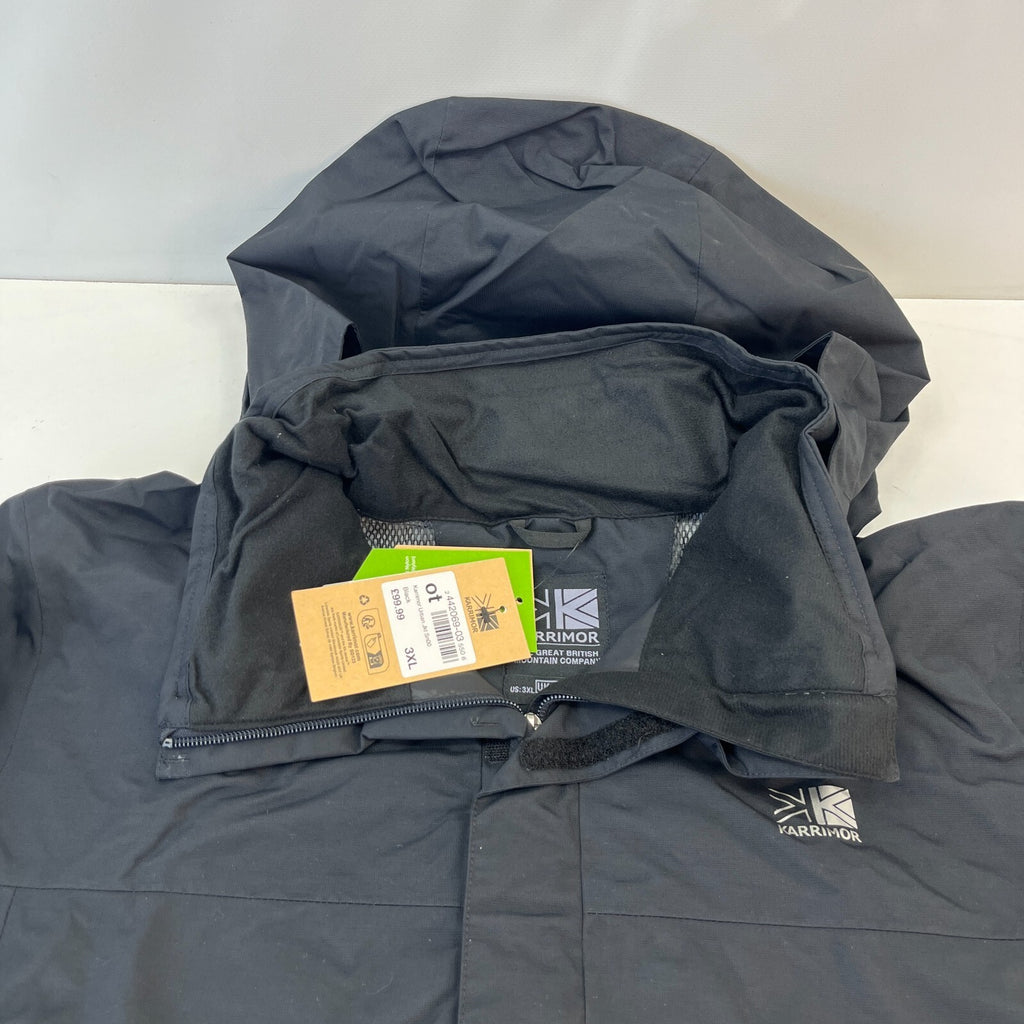 Karrimor Urban Men’s Black Waterproof Hooded Breathable Rain Jacket size 3XL