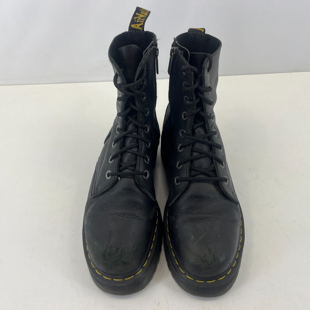 Dr. Martens Jadon III Boots Soft Black Leather Chunky Quad Platform UK 9 EU 43