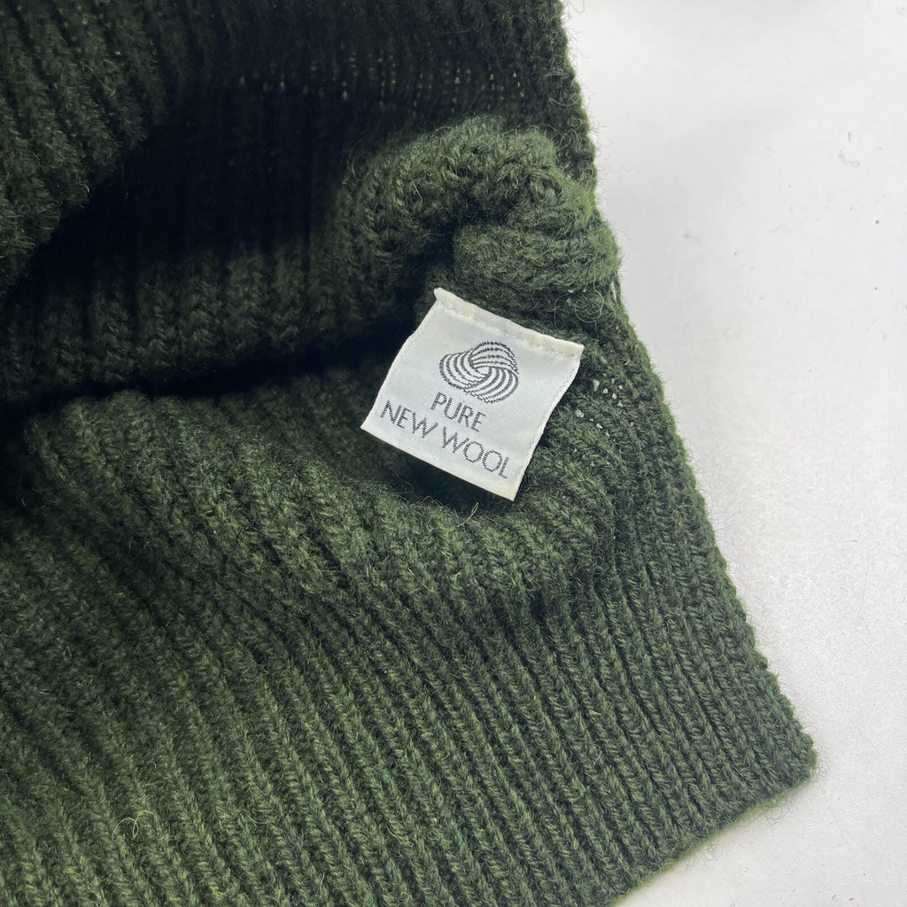 Brenire British Army WO1 RSM Green Ribbed Wool Jumper Made in Scotland size M