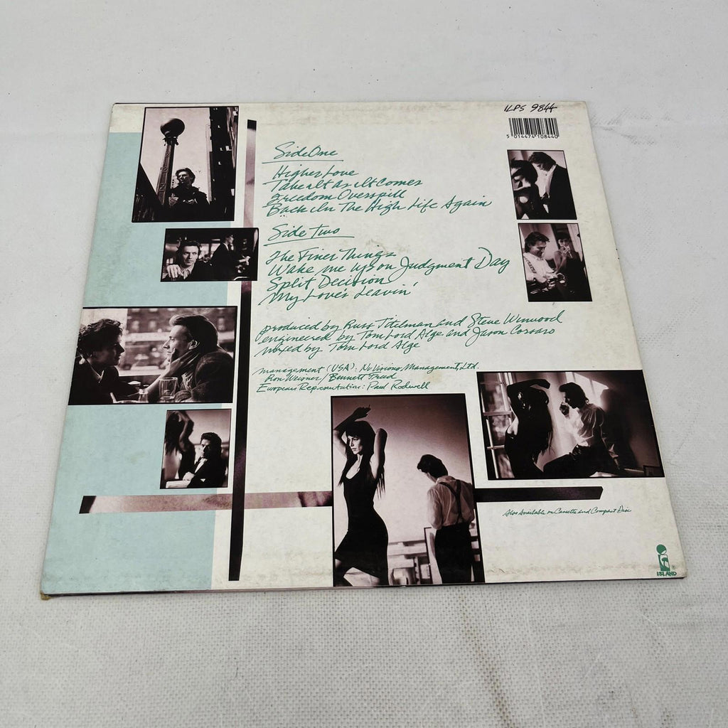 Steve Winwood Back In The High Life Vinyl Record VG+/VG+ ILPS 9844 1986