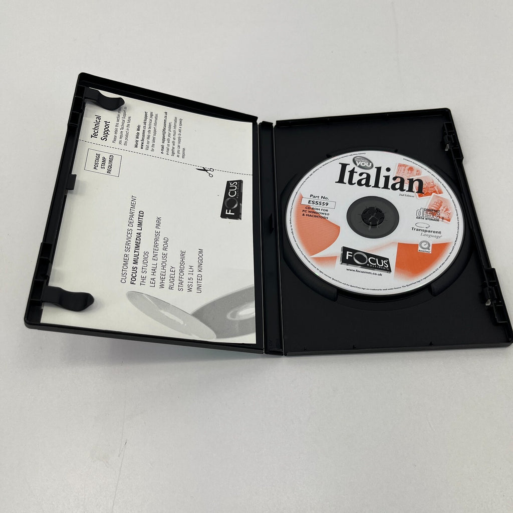 Teaching You Italian PC CD Rom Computer Language Aid - Near Mint Condition