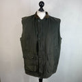 Elm Tree Men's Quilted Wax Gilet Body Warmer Jacket Dark Green size XL