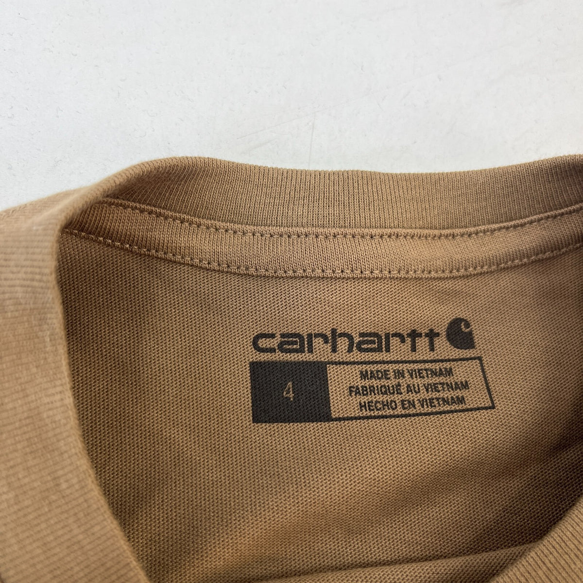 Carhartt Kids Khaki Brown Graphic Print Long Sleeve T-Shirt size 4 years - New
