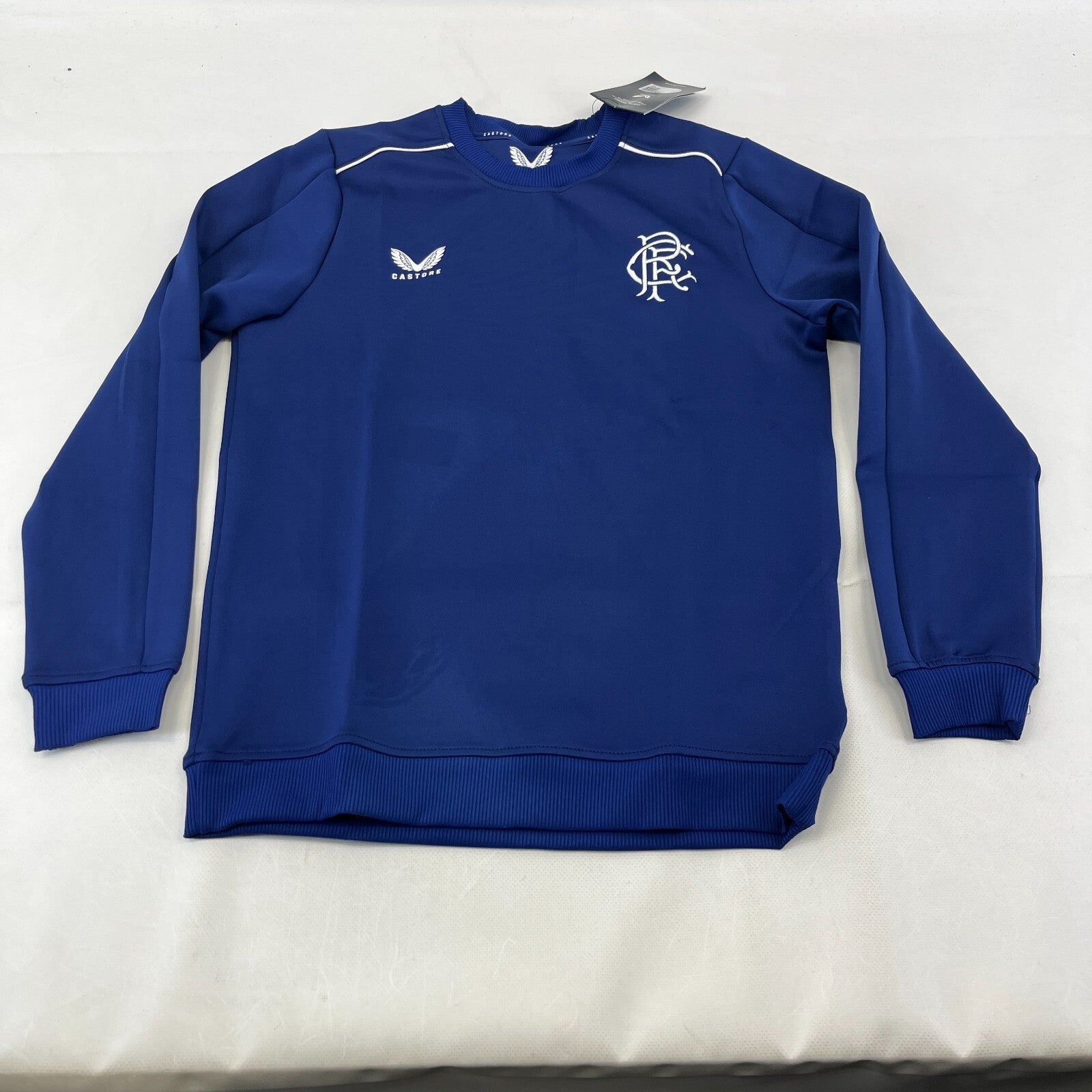 Rangers FC Football Club Kids Matchday Sweatshirt Top in Blue size Junior L