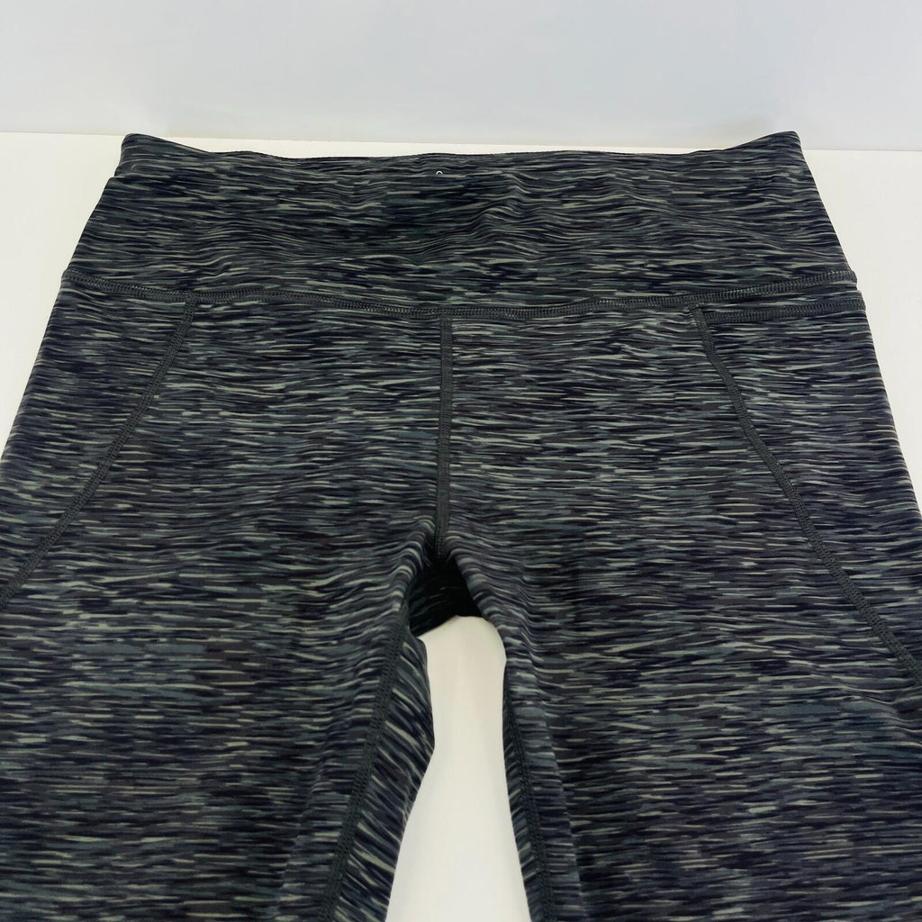 Sweaty Betty Power Full Length Leggings UK L Grey/Green Micro Camo Print Gym Run