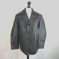 Vintage Letex Wismar Men's Black Leather Jacket size EU 56 Made in Germany