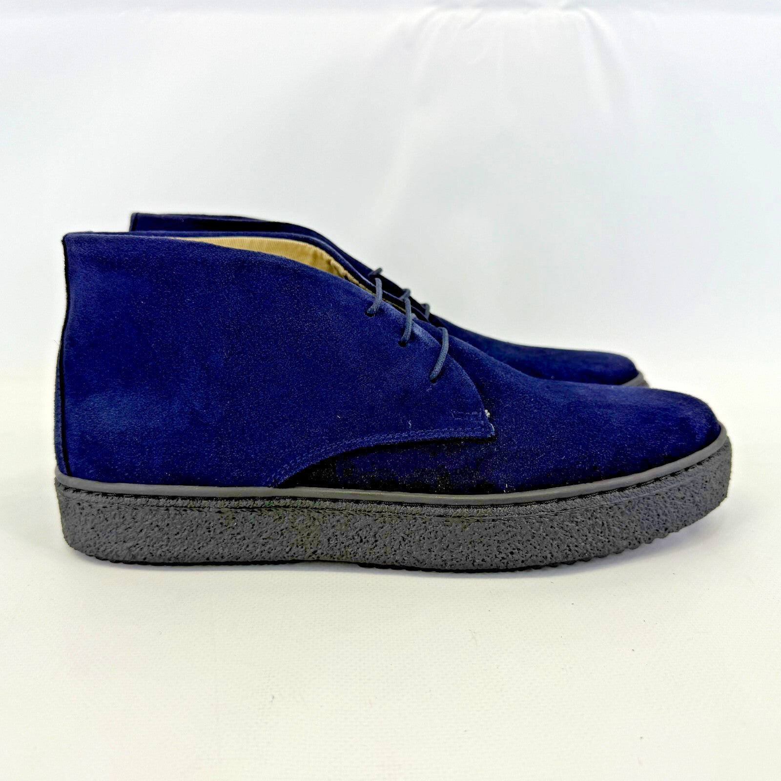 Delicious Junction Bullitt Suede Desert Boots in Dark Navy Blue size UK 7 EU 41