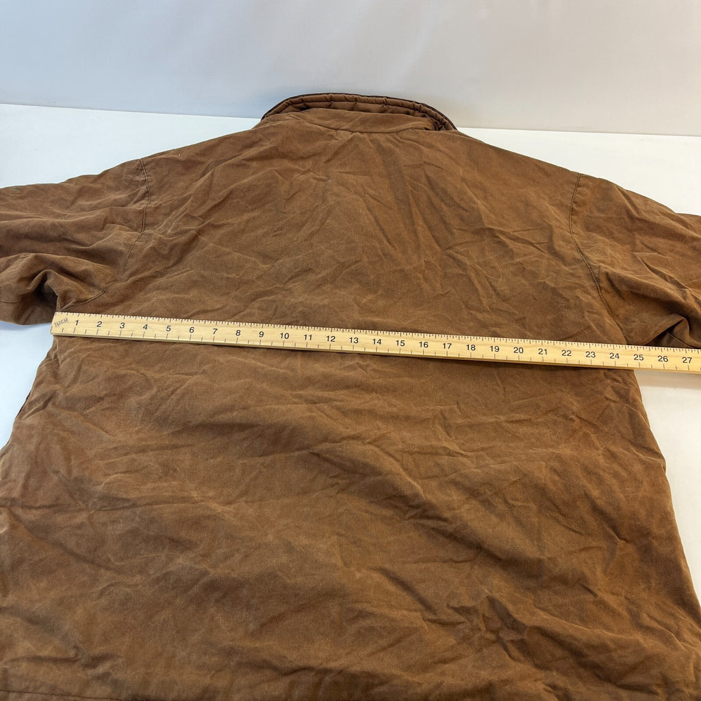 Tayberry & Co Wax Jacket Mens UK L Distressed Look Brown Insulated Coat England