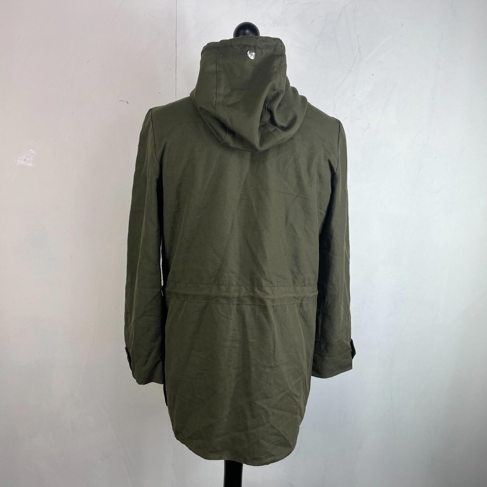 Vtg 80s Women's Bundeswehr German Army Parka Jacket Olive Green & Liner size L