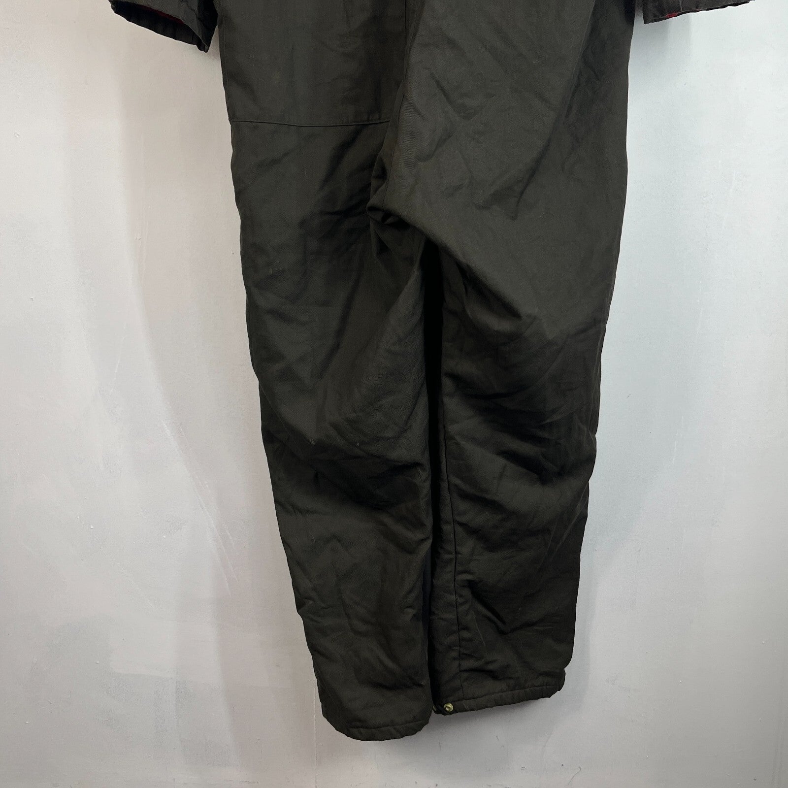 Vtg Montgomery Ward Powr House Thermal Insulated Overalls Green w/ Hood size XL