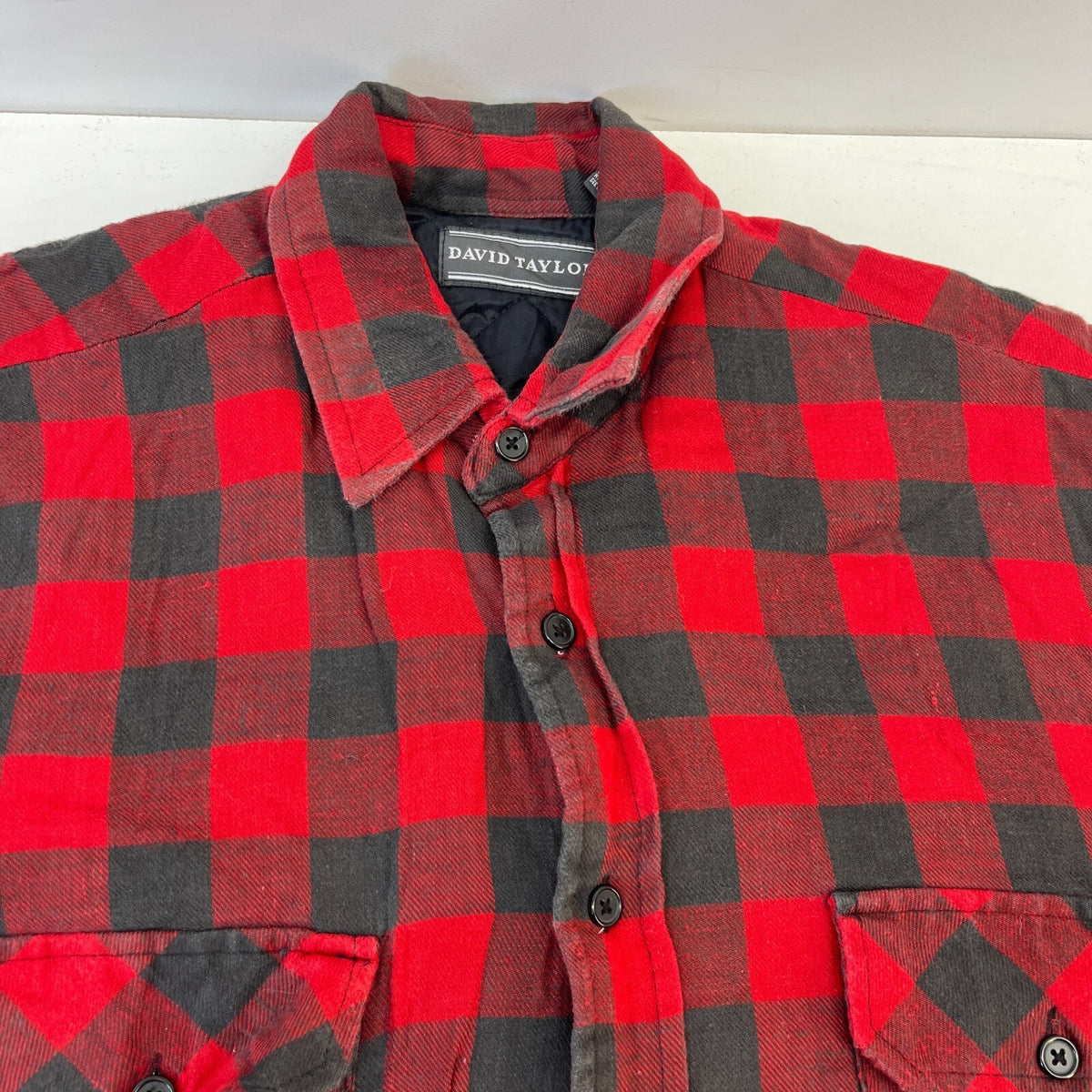 David Taylor Men's Insulated Quilt Lined Shacket Jacket Lumberjack Shirt size L