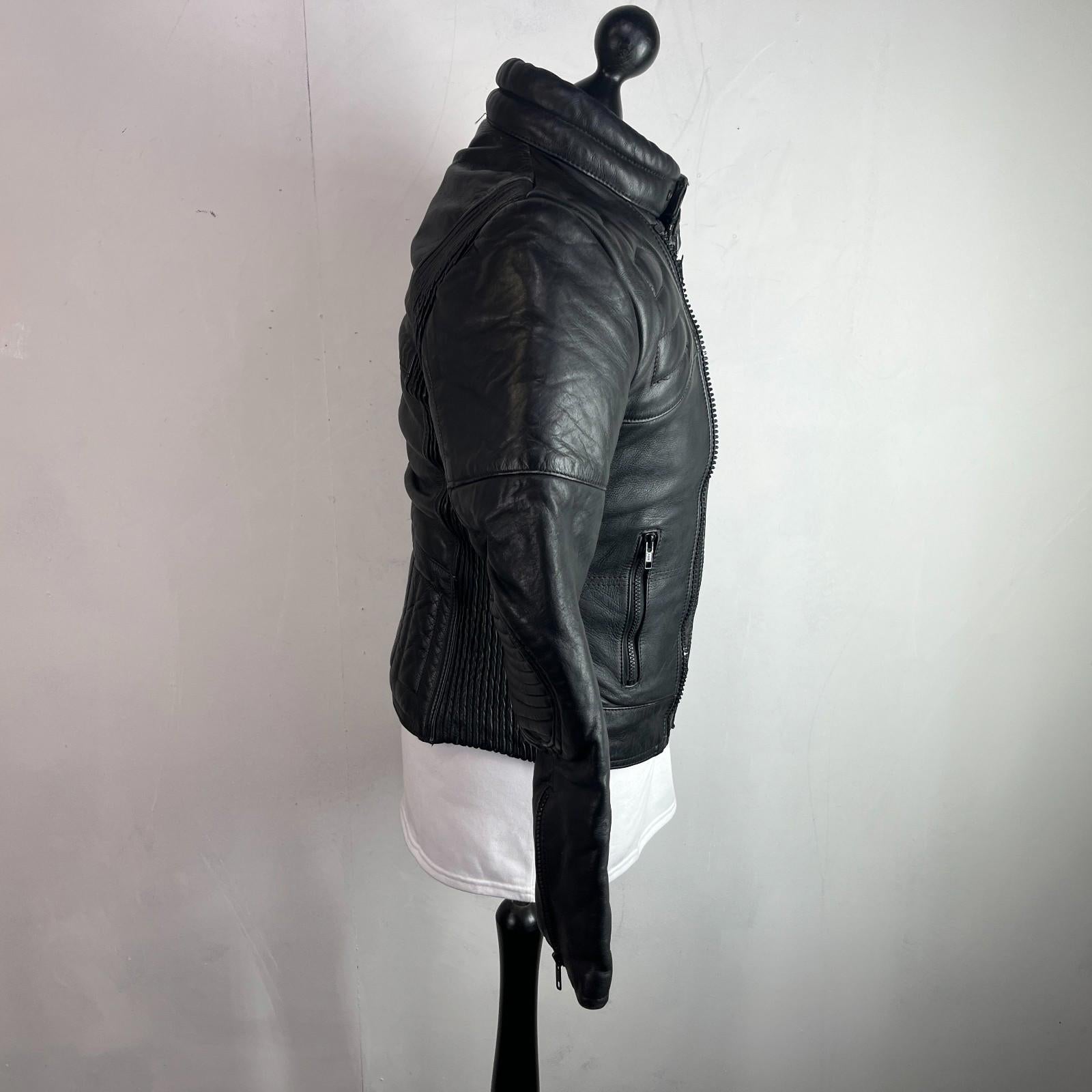 Buffalo Women's Motorcycle Biker Leather Jacket size 8 (Small) Thermal Lined