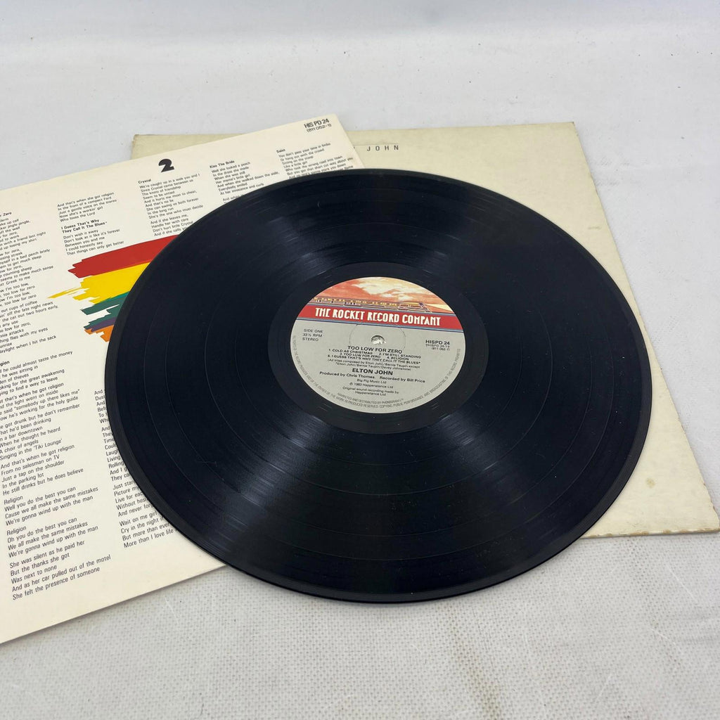 Elton John Too Low For Zero LP 12" Vinyl UK The Rocket Record Company 1983