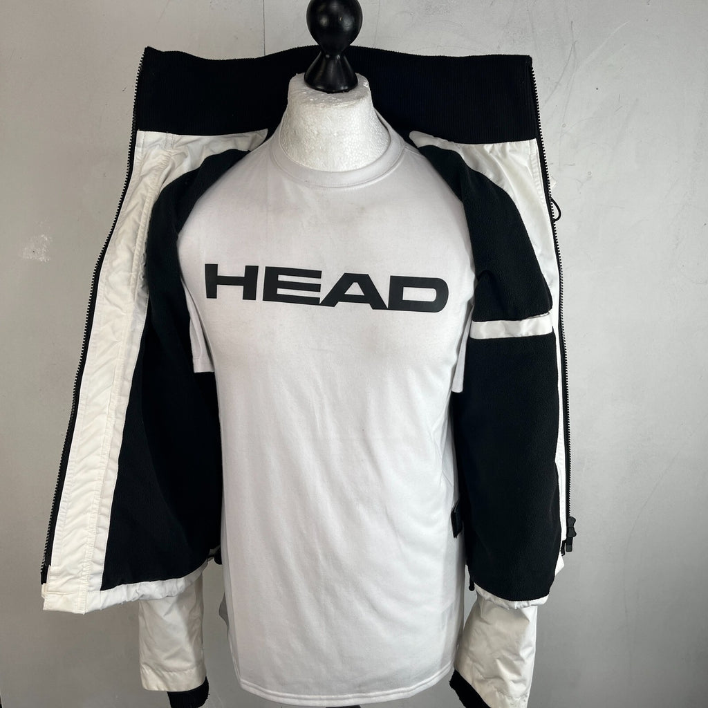 Superdry Women's Waterproof Jacket UK size 14 in White Insulated Hooded Coat