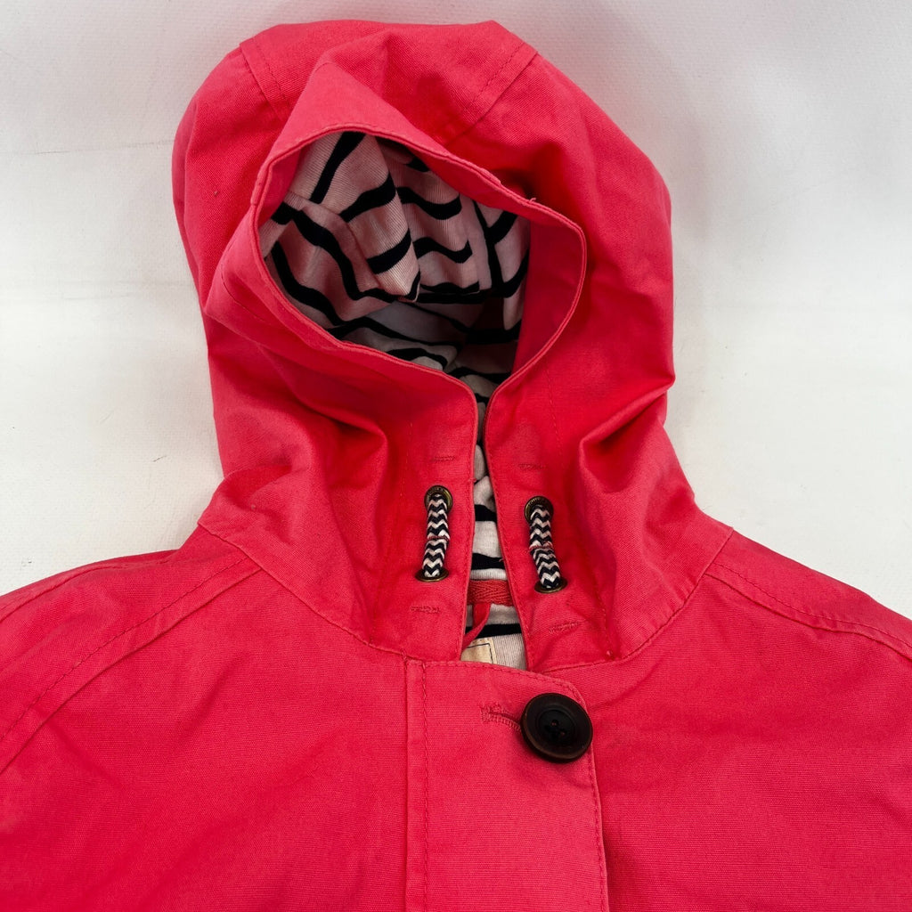Joules Girls Waterproof Breathable Canvas Jacket Hooded in Pink size 11-12yrs