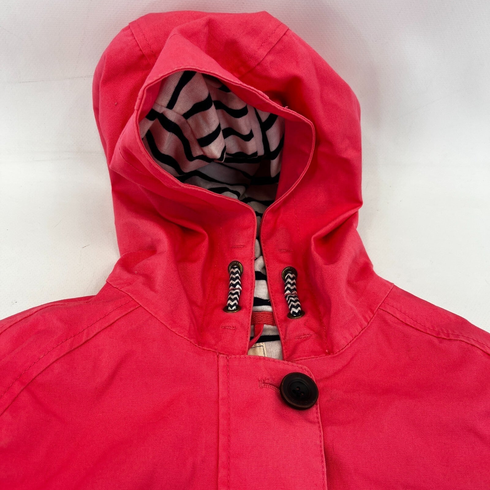 Joules Girls Waterproof Breathable Canvas Jacket Hooded in Pink size 11-12yrs