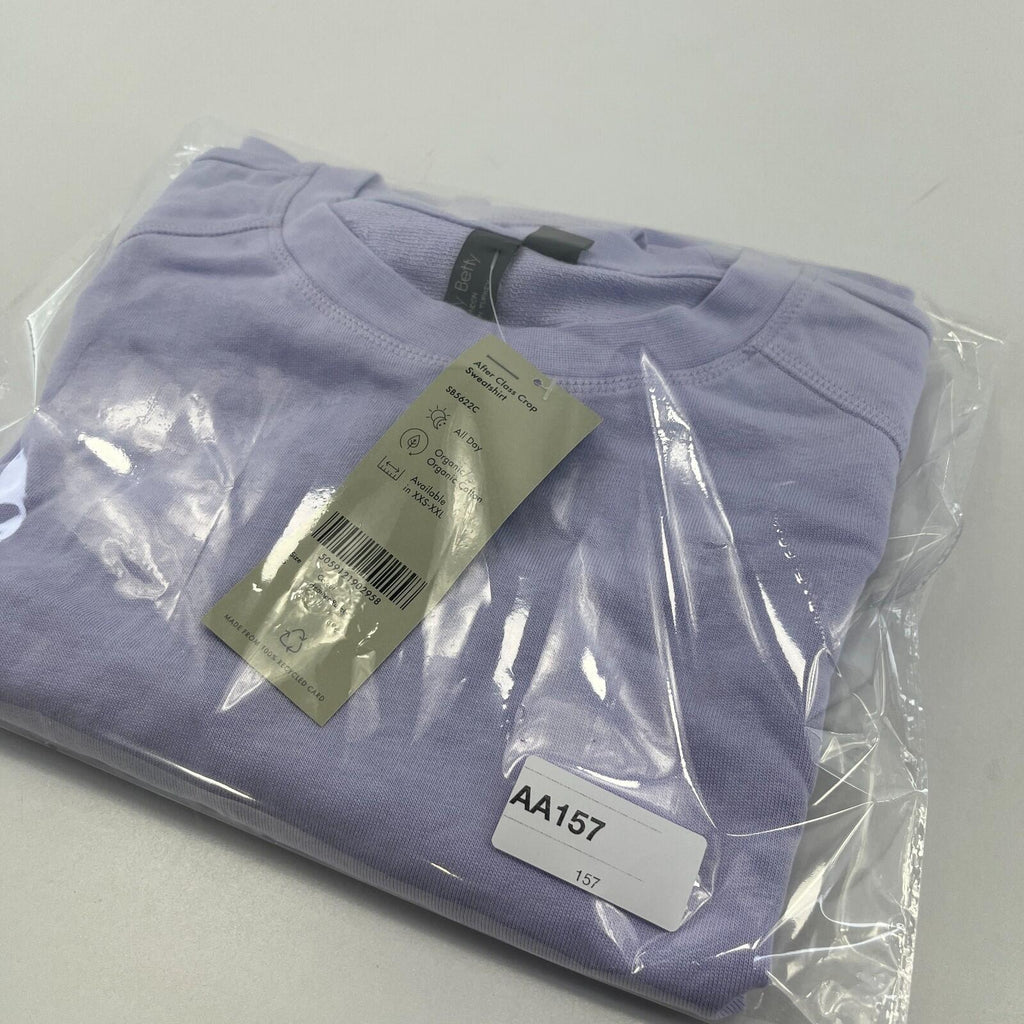 Sweaty Betty After Class Crop Sweatshirt Lilac Heather Purple size Small