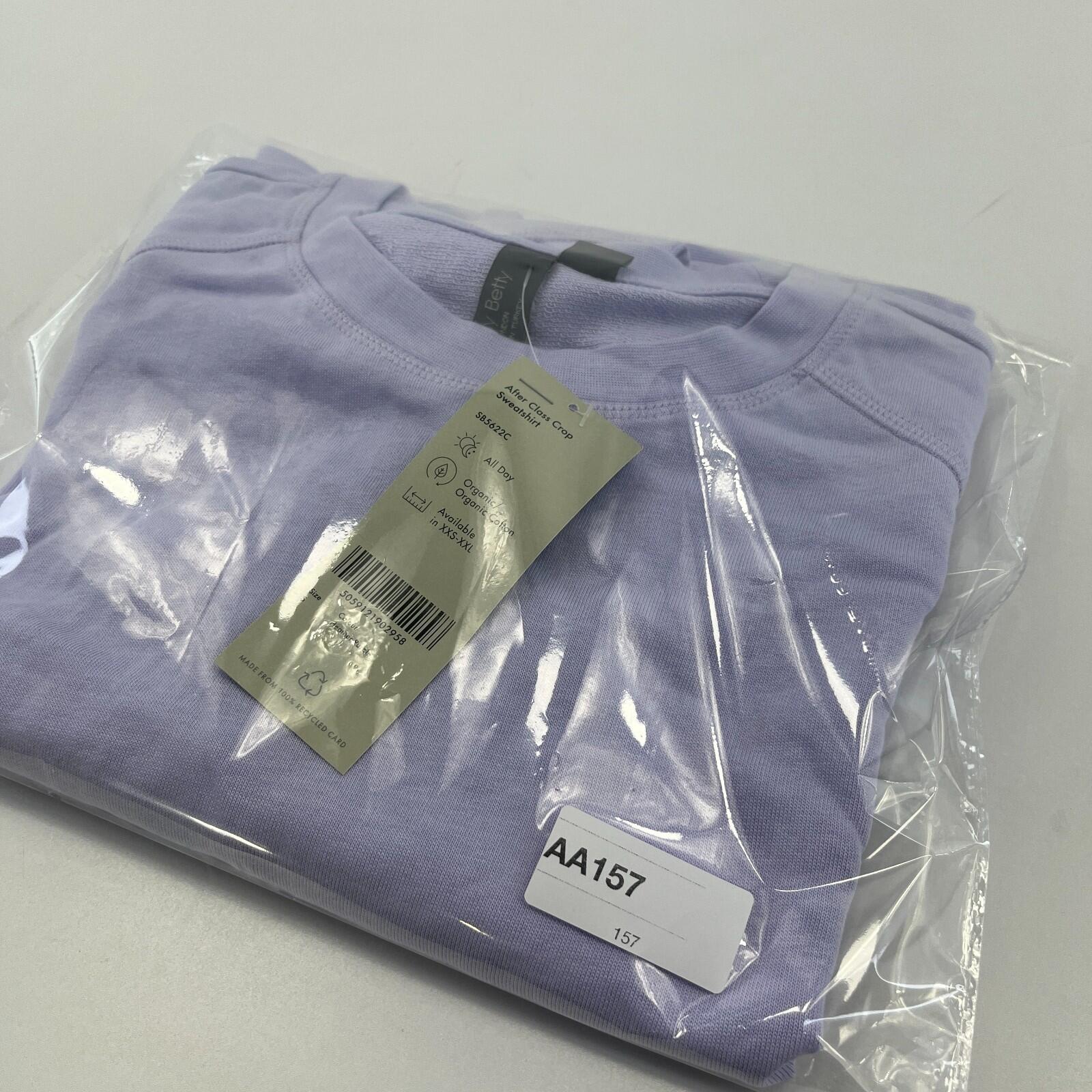 Sweaty Betty After Class Crop Sweatshirt Lilac Heather Purple size Small