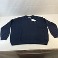 M&S Men's Cotton Blend Cable Knit Crew Neck Jumper Dark Navy Blue size 3XL New