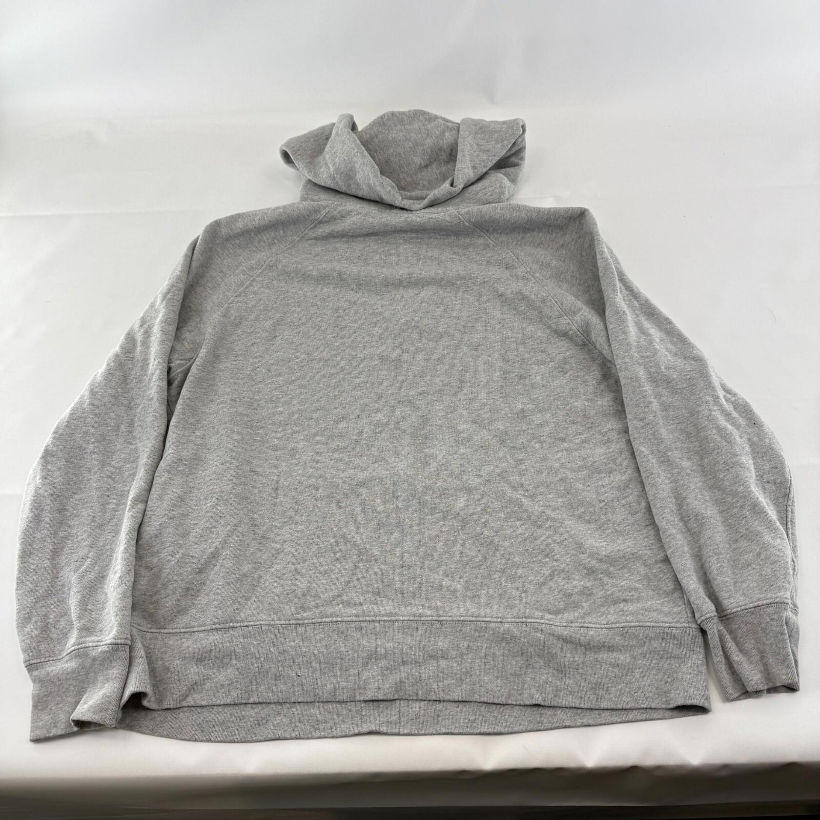 Vintage Levi's Strauss Co Women's Hoodie Grey Spell-Out Sweatshirt size Large