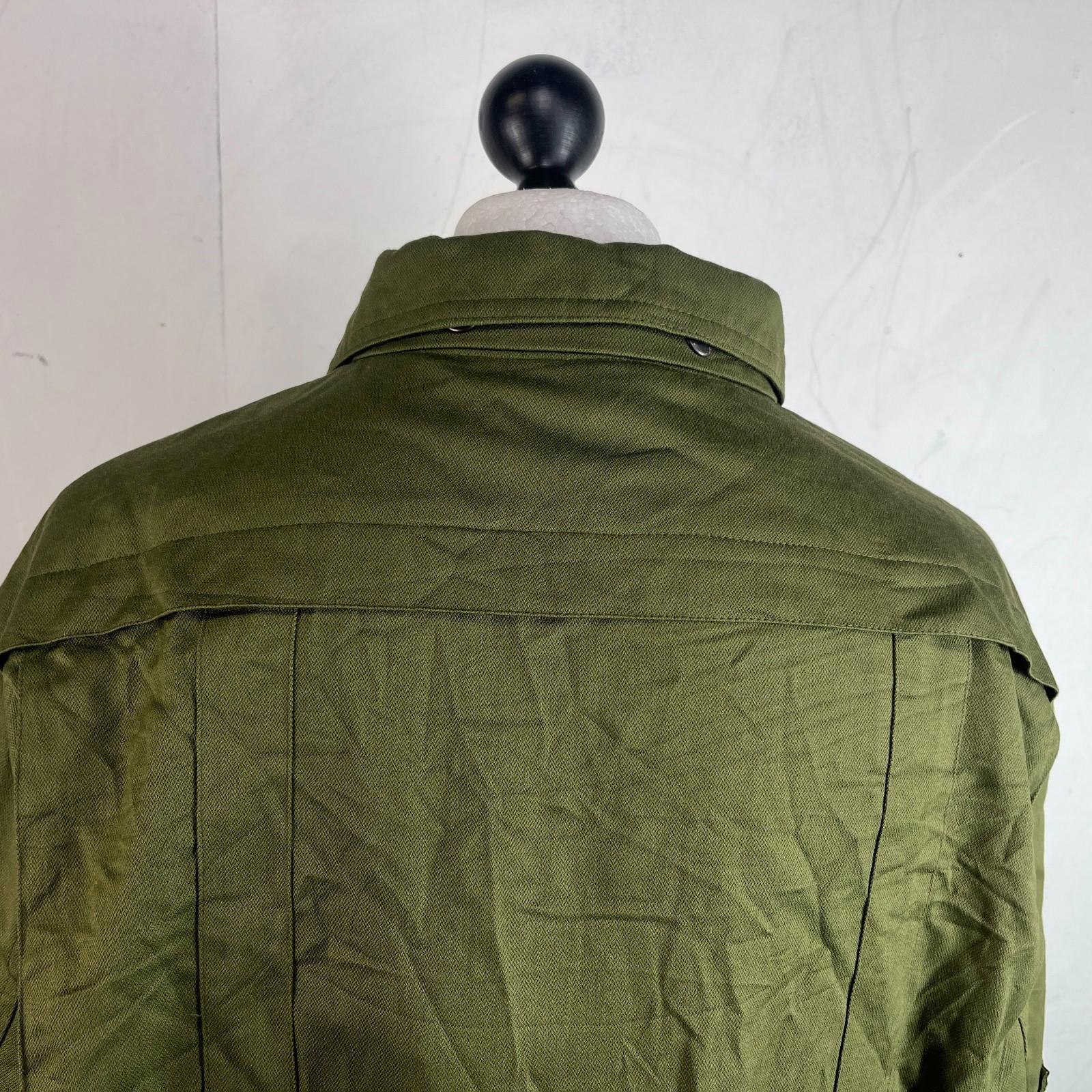 Vtg Norskin 80's German Polizei Denim Work Jacket Chore Coat OG Green Size EU 56