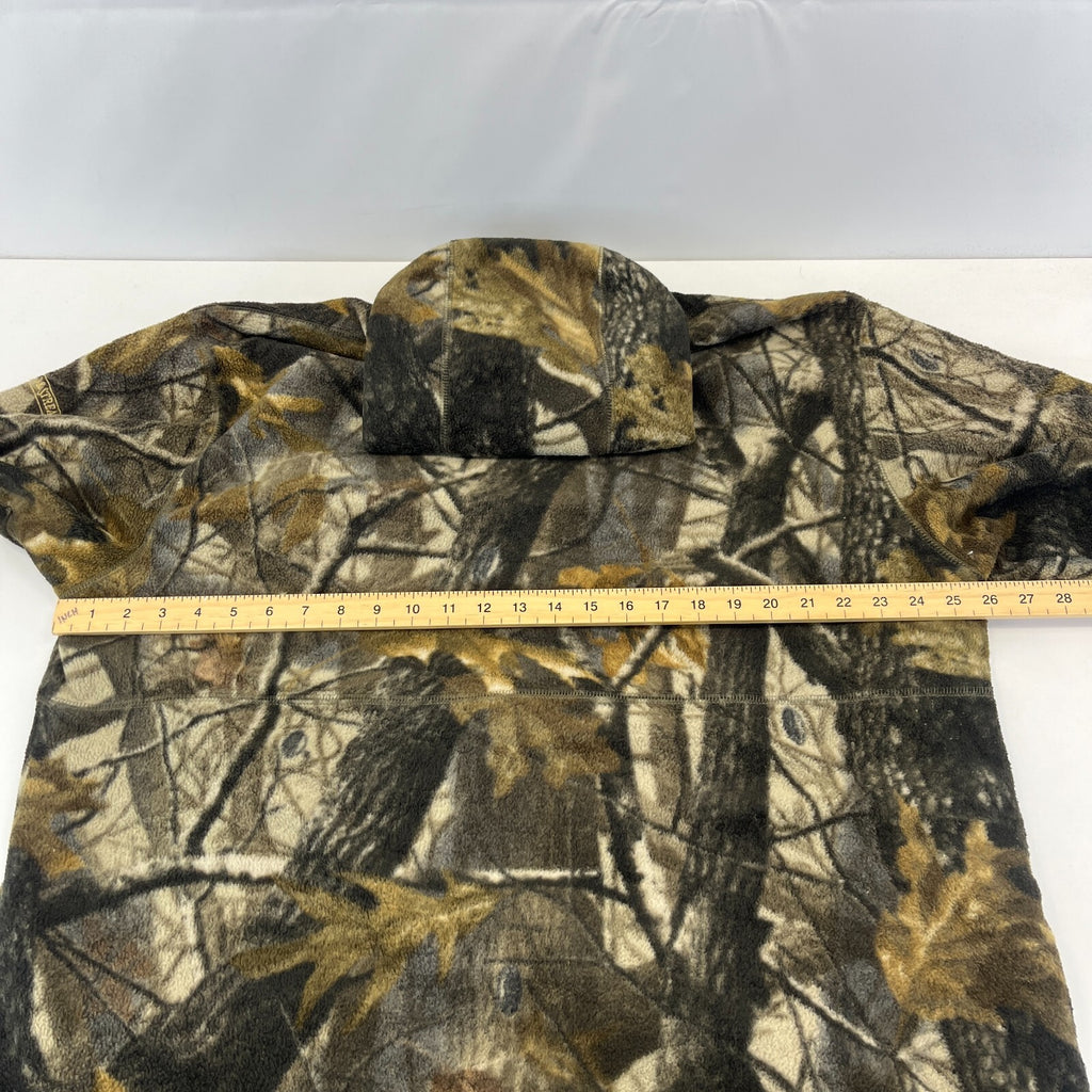 Field & Stream No-Scent Realtree Lined Fleece Jacket XL Mens Hooded Camo Hunting