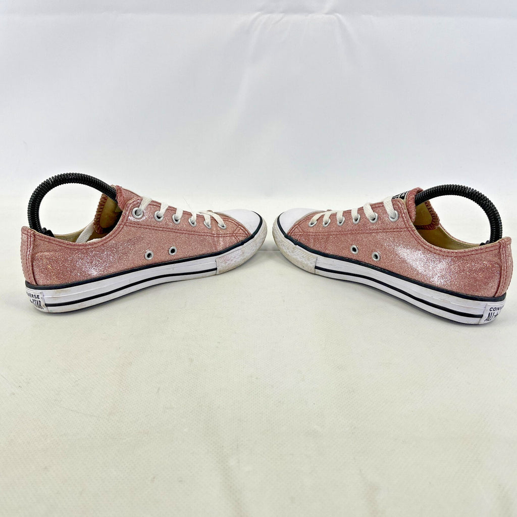 Converse All Star Sparkly Pink Glitter Trainers UK size 4