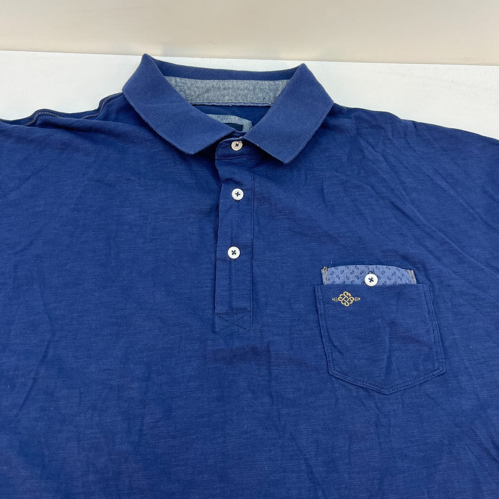 Baileys Men's Navy Blue Polo Shirt with Pocket size 5XL