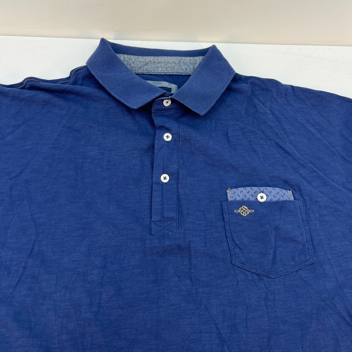 Baileys Men's Navy Blue Polo Shirt with Pocket size 5XL