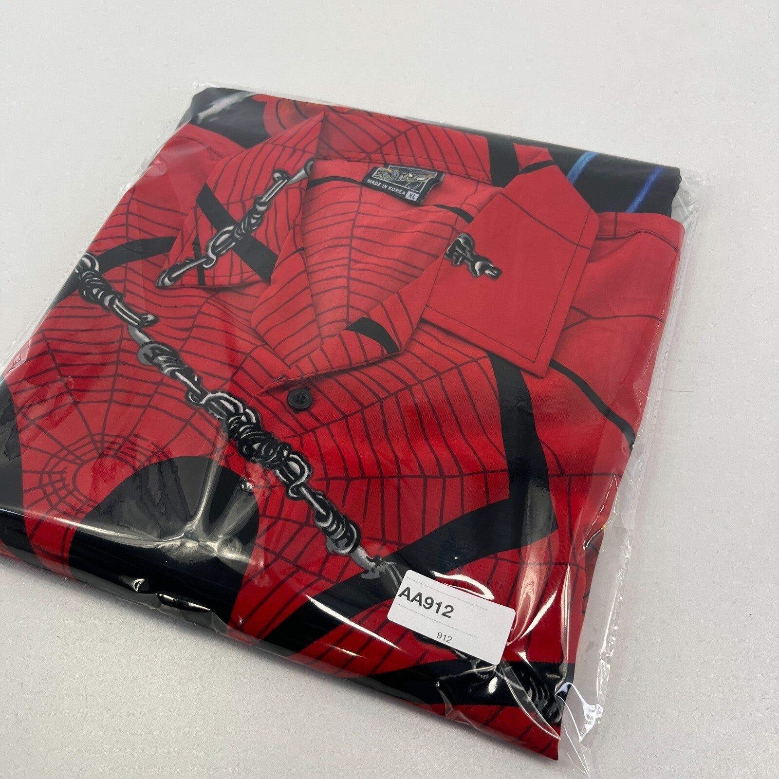 Vintage Spider-Man Shirt Mens size XL Red All Over Print Marvel Movies Y2K