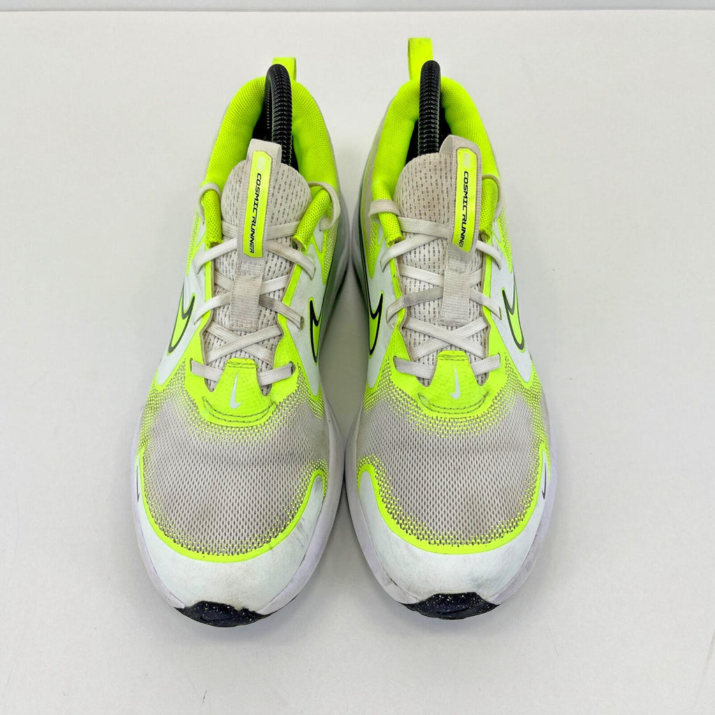 Nike Cosmic Runner White & Fluo Green Running Trainers size UK 5.5 / EU 38.5