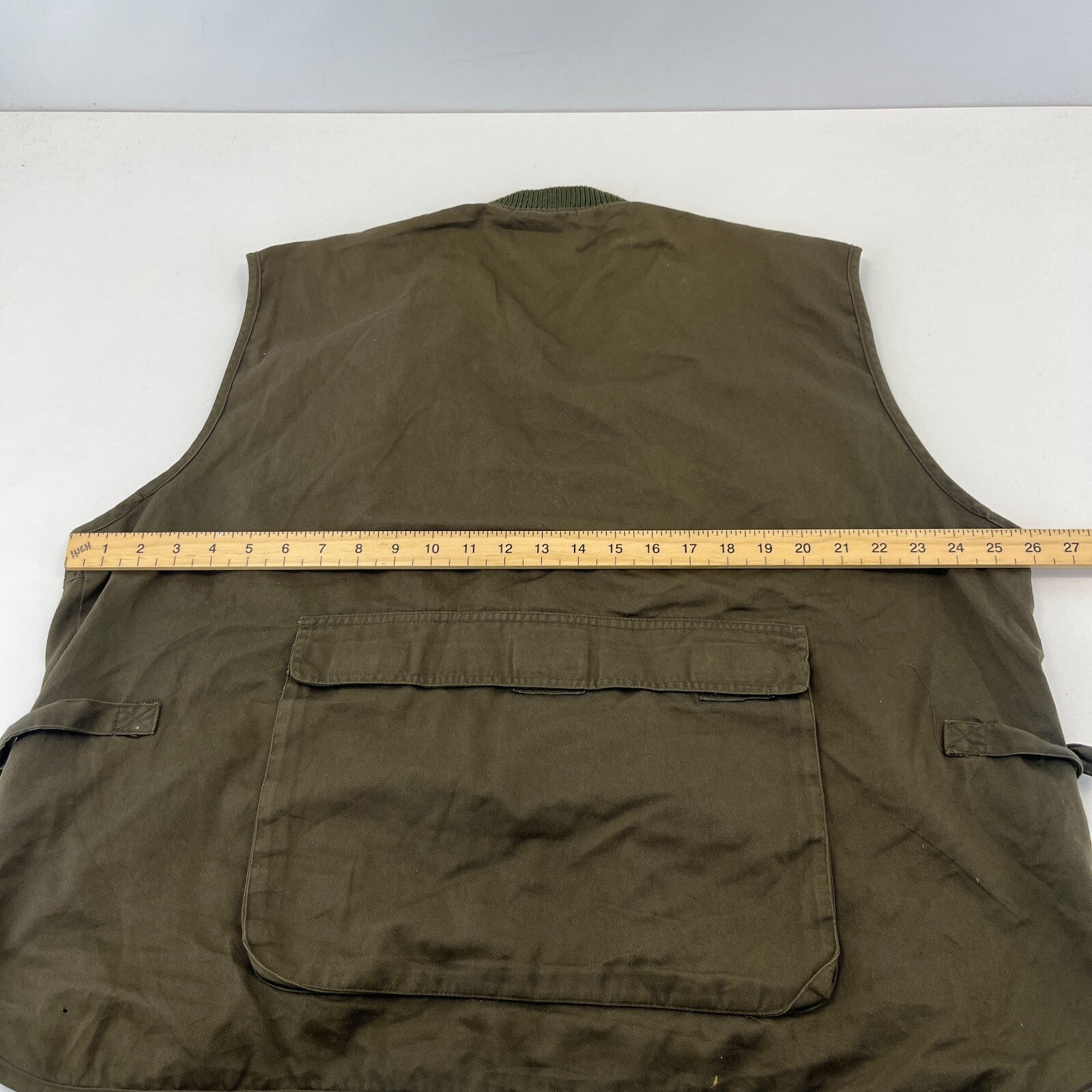 B Square Khaki Green Men's Fishing Vest Gilet Hunting Shooting size 2XL