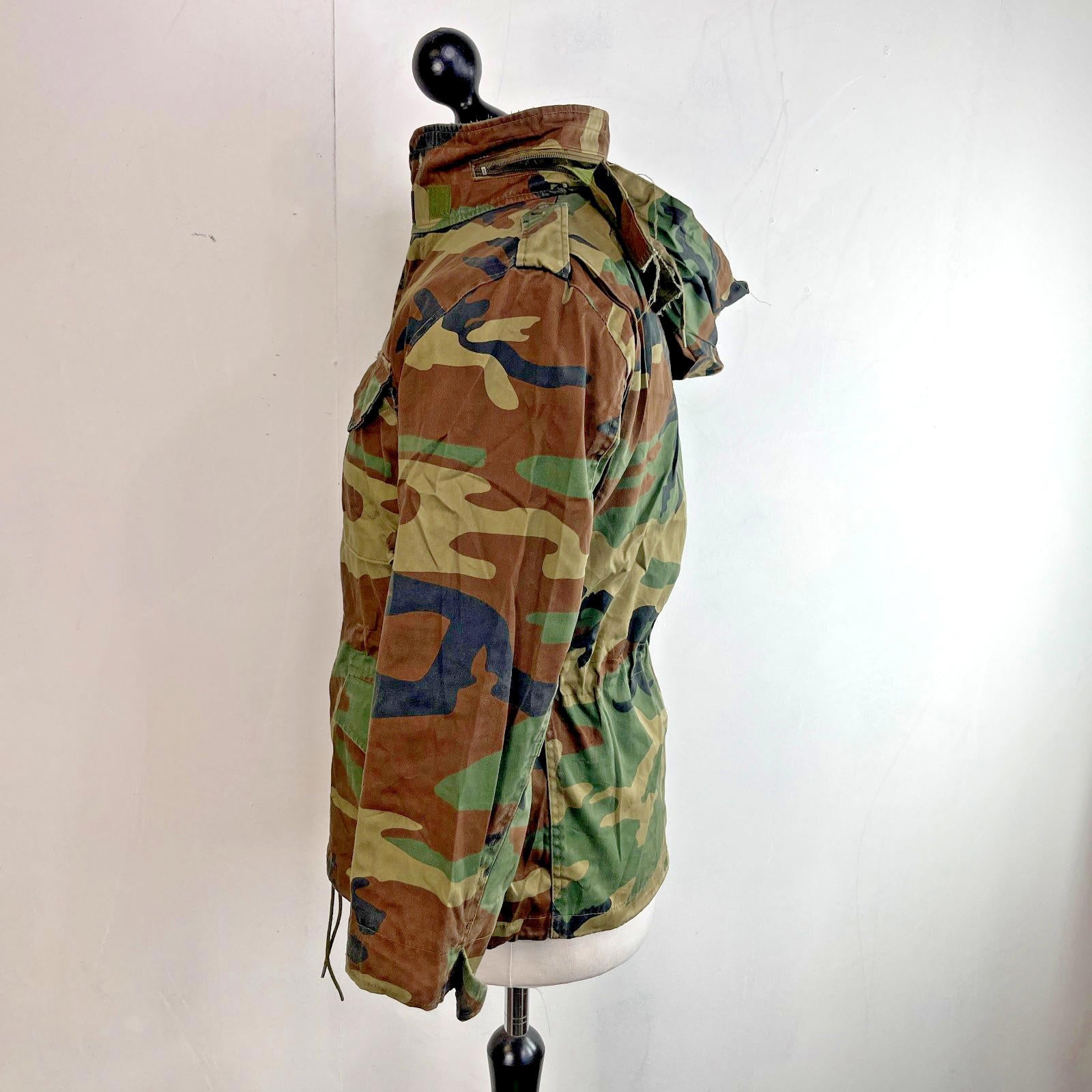 Mil-Tec US Army Military Jacket Green Camouflage size Youth XL + Hood