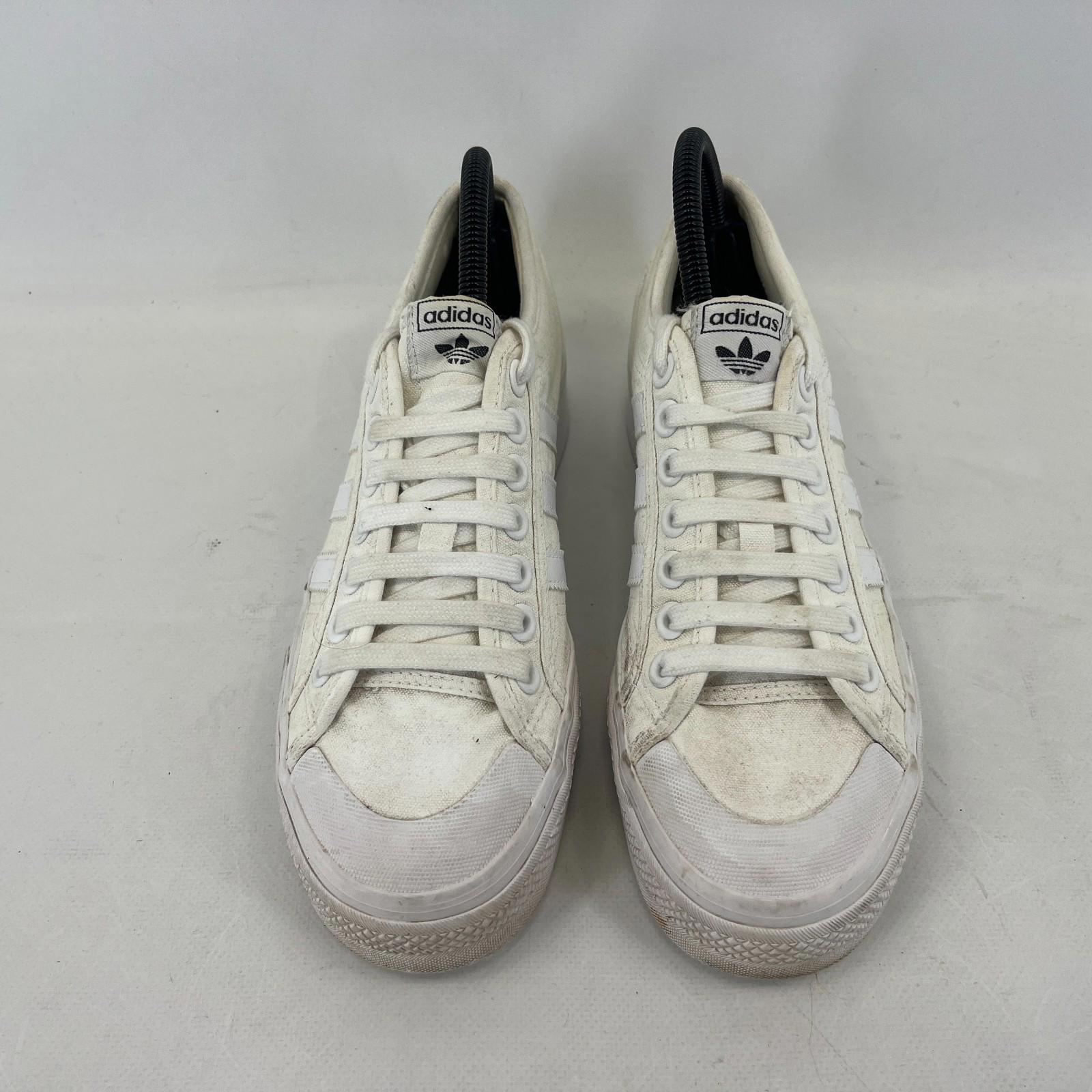 Adidas Nizza Trainers in White Suede Lace Up UK size 7