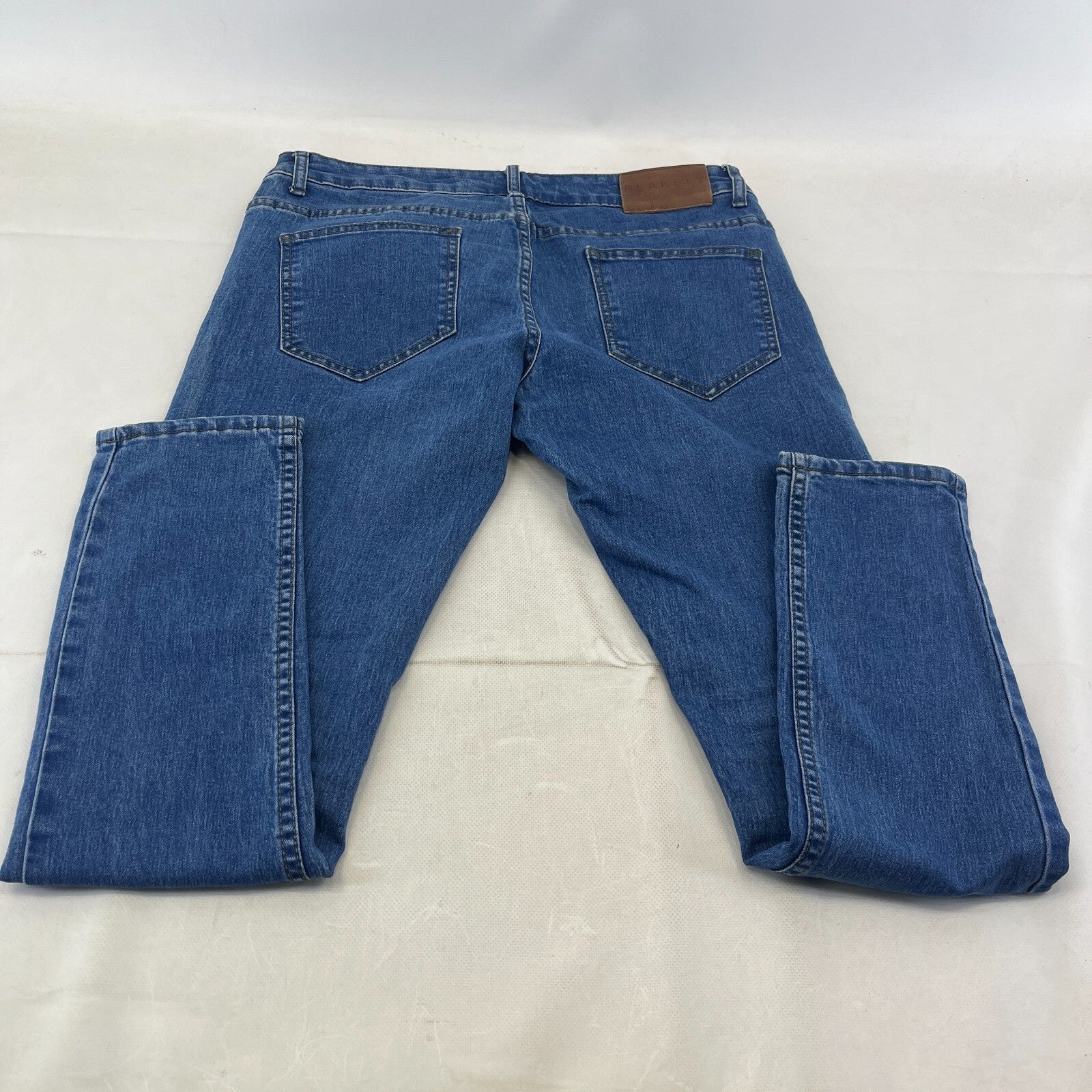 Blakely Women's Tapered Denim Jeans in Blue W34" - L31"