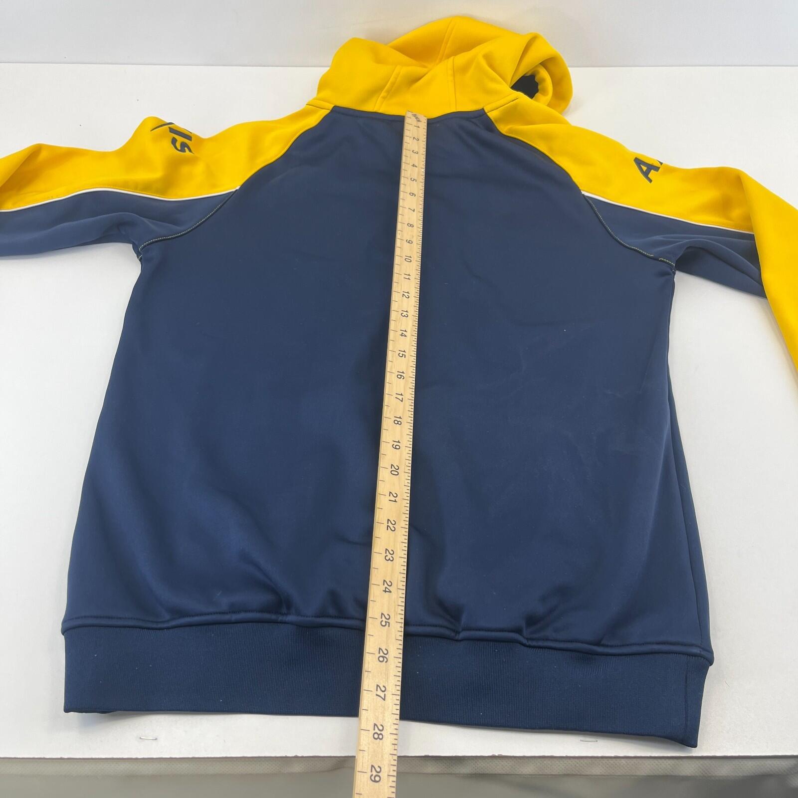 ISC Bradford Bulls Hoodie Rugby Mens size Large Pull Over Blue & Yellow
