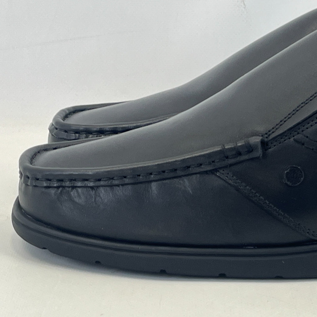 Pretty Green Waltham Slip On Shoes Moccasin Loafers Men's Black Leather size 9.5