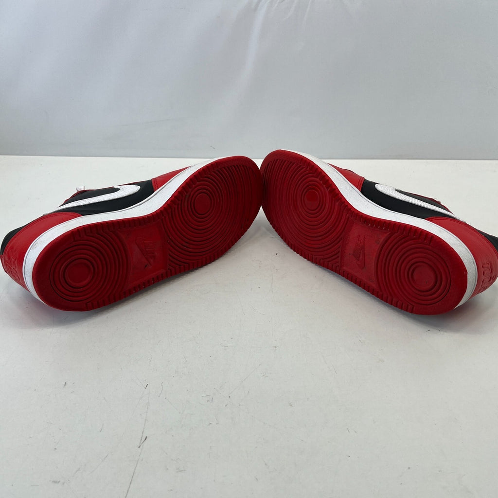 Nike Ebernon Low Prem Trainers Basketball Shoes Sneakers White Black Red UK 7.5