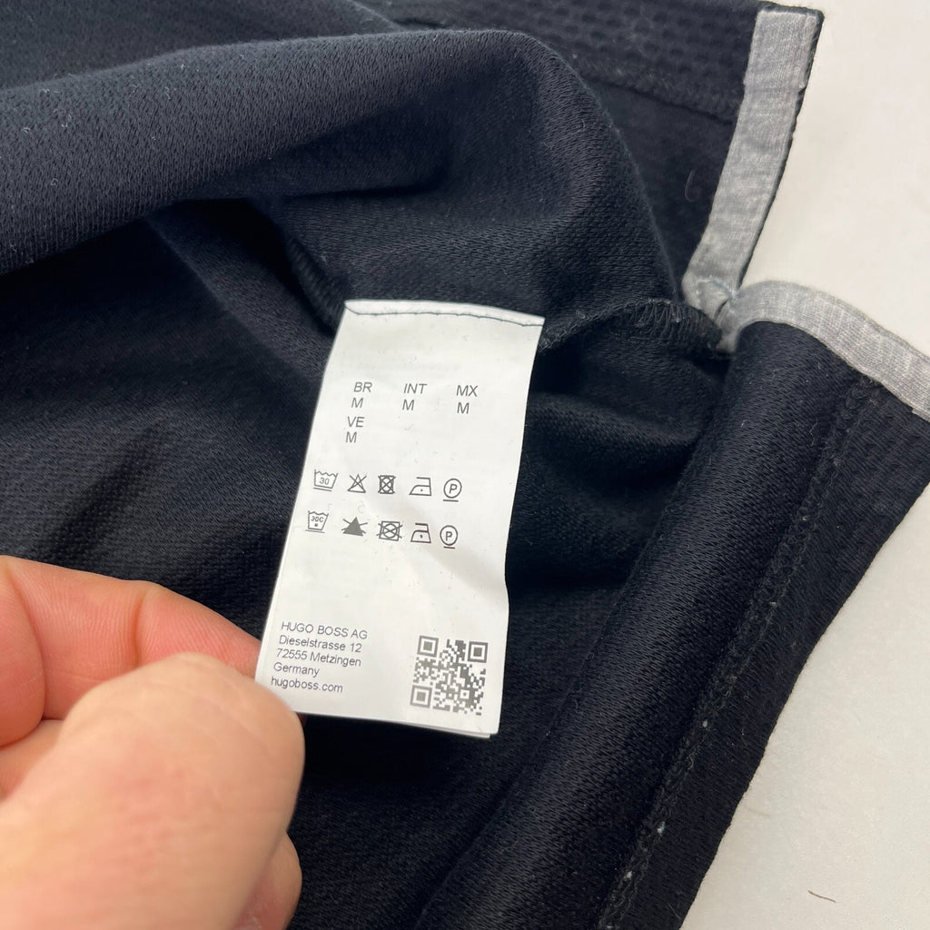 Hugo Boss Men's Heavyweight Cotton Polo Shirt in Black size Medium