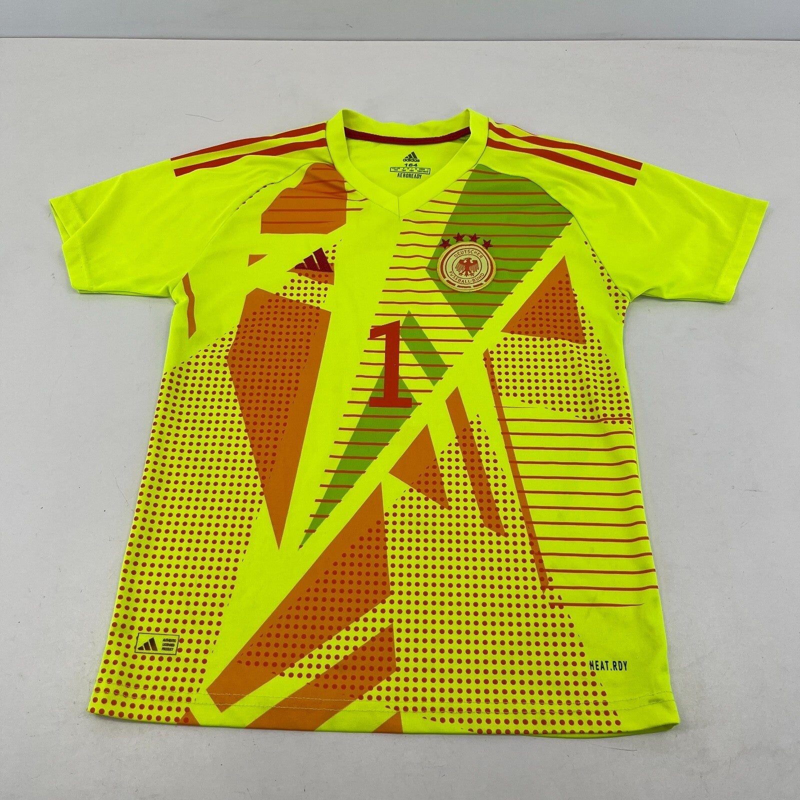 Adidas Germany 2024 Tiro T24 Pro Short Sleeve Goalkeeper Shirt size 164 13-14yrs