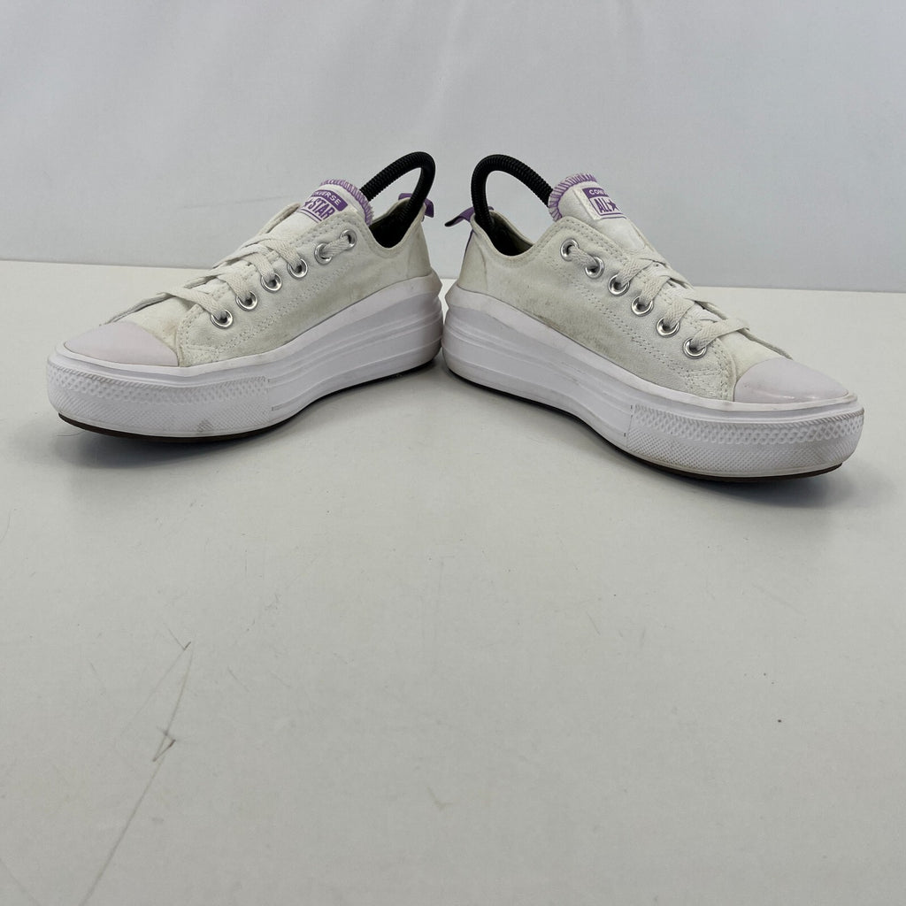 Converse All Star Platform Womens Trainers White & Purple size UK 5 EU 38
