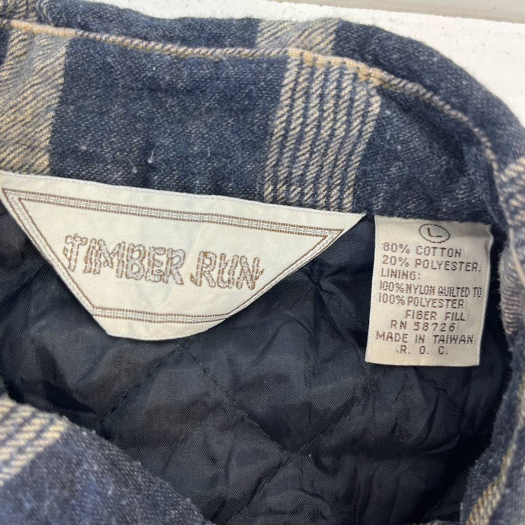 Timber Run Men's Insulated Quilt Lined Shacket Jacket Lumberjack Shirt size L
