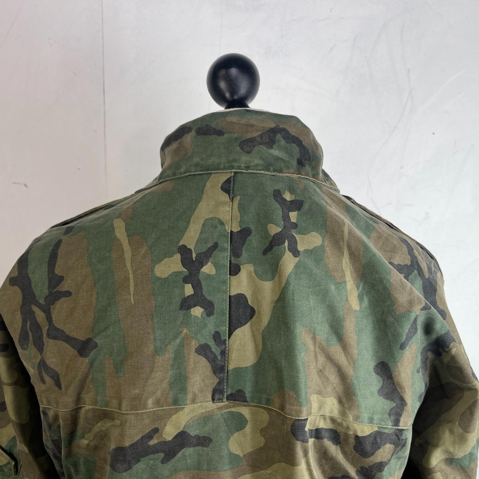 Spanish Military Army Issue Waterproof Combat Jacket Woodland Camouflage size L