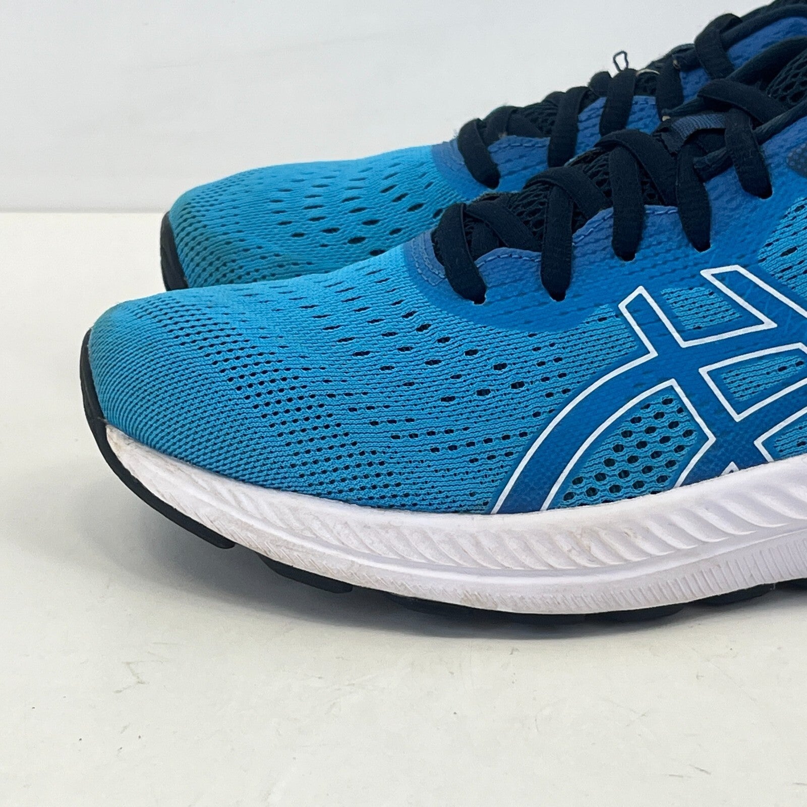 Asics el Excite 8 Running Trainers Blue White Pink Womens Shoes size UK 6.5