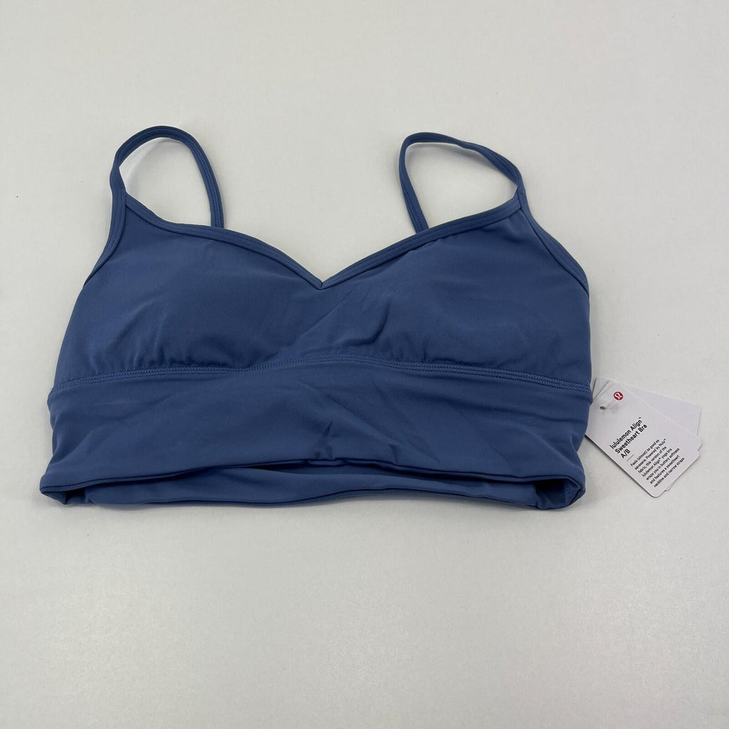 Lululemon Align Sweetheart Bra in Blue Ladies A/B Cup size US 8 UK 12 - BNWT