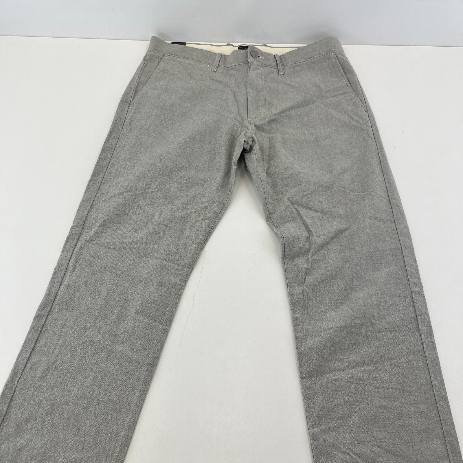 J Crew 484 Slim Fit Stretch Chino Trousers Light Grey W32" L34" New with Tags